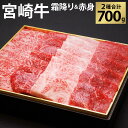 【ふるさと納税】【お届け月が選べる】宮崎牛 切り落とし 牛肉 霜降り & 赤身 焼肉セット 700g カルビ モモ ウデ 赤身 国産牛 牛肉 お肉 冷凍 焼き肉...