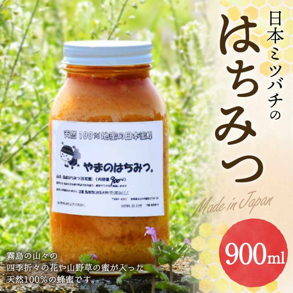 【ふるさと納税】日本蜜蜂の蜂蜜 900ml 蜂蜜 百花蜜 はちみつ 調味料 天然100% 蜂蜜 ハニー 国産 送料無料