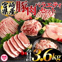 【ふるさと納税】<宮崎県産豚肉バラエティーセット 合計3.6kg>切落し とんかつ ロース ミンチ モモ バラ バラ切り落とし 肉 国産 ブランド豚 個別包装 ...
