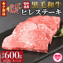 【ふるさと納税】<宮崎県産黒毛和牛(経産牛)ヒレステーキ4枚>(計約600g・約150g×4P) 数量限定 マキシマムスパイス(小袋)付き 毎月数量限定 国産 ...