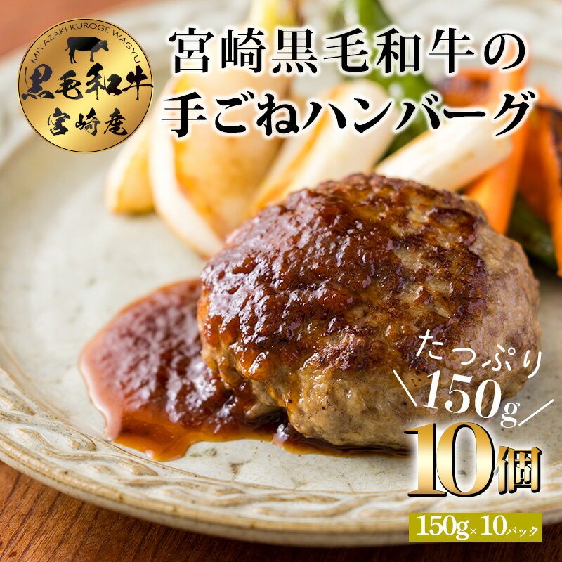 【ふるさと納税】黒毛和牛100% ハンバーグステーキ (10
