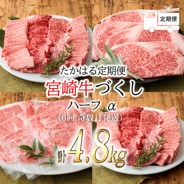 【ふるさと納税】日本一美味しい「宮崎牛」の隔月定期便 :たか