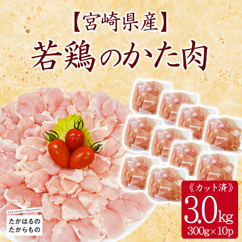 宮崎県産 若鶏肩肉3.0kgセット 小分け 冷凍 一人暮らし 送料無料 お肉 故郷納税 14000円 1万円台 2万円以下 ワンストップ