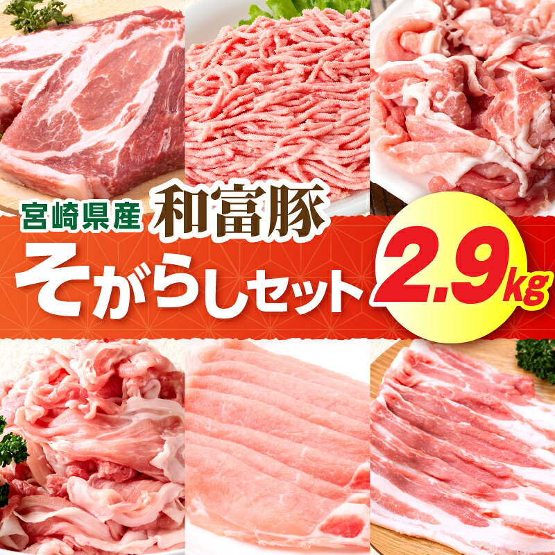 和富豚 そがらしセット 2.9kg お肉 肉 豚肉 ロース 肩ロース 豚バラ ウデ 豚モモ ミンチ ブランド豚 スライス 切り落とし 普段使い 使い勝手 料理 ストック 冷凍