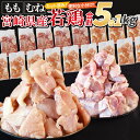 【ふるさと納税】<宮崎県産若鶏切身5.1kg(むね肉 300g×12袋 もも肉 300g×5袋)> 国産 鶏肉 ストック 常備品 一口サイズ モモ ムネ 鶏 切り身 小分け カット済み 市場食鳥 宮崎県 国富町 【冷凍】※入金確認後、翌々月までに順次出荷