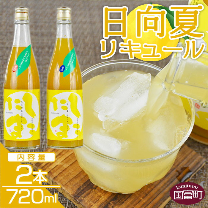 【ふるさと納税】酒 ＜日向夏リキュール720ml 2本セット（甘口・辛口）＞※入金確認後、翌月末迄に順次出荷します 日向夏 はちみつ 焼酎 リキュール 10度 家飲み 宅飲み 乾杯 大山食品株式会社 宮崎県 国富町 0095_oo【常温】