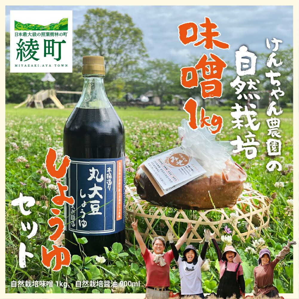 28位! 口コミ数「0件」評価「0」けんちゃん農園 自然栽 培味噌（大）・ しょうゆ セット 腸活