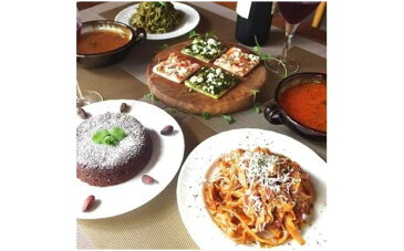 【ふるさと納税】手作りイタリアンディナーセット A <クッチーナ・リナルド> パスタ ピザ ガトーショコラ