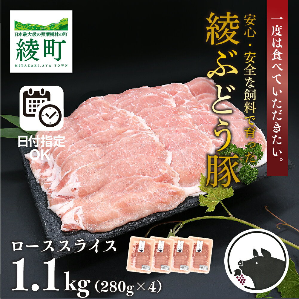 18位! 口コミ数「1件」評価「4」国産 豚肉 ブランド 豚 綾ぶどう豚 ロース しゃぶしゃぶ お試し セット 食べ尽くし 小分け 日時 指定 可能