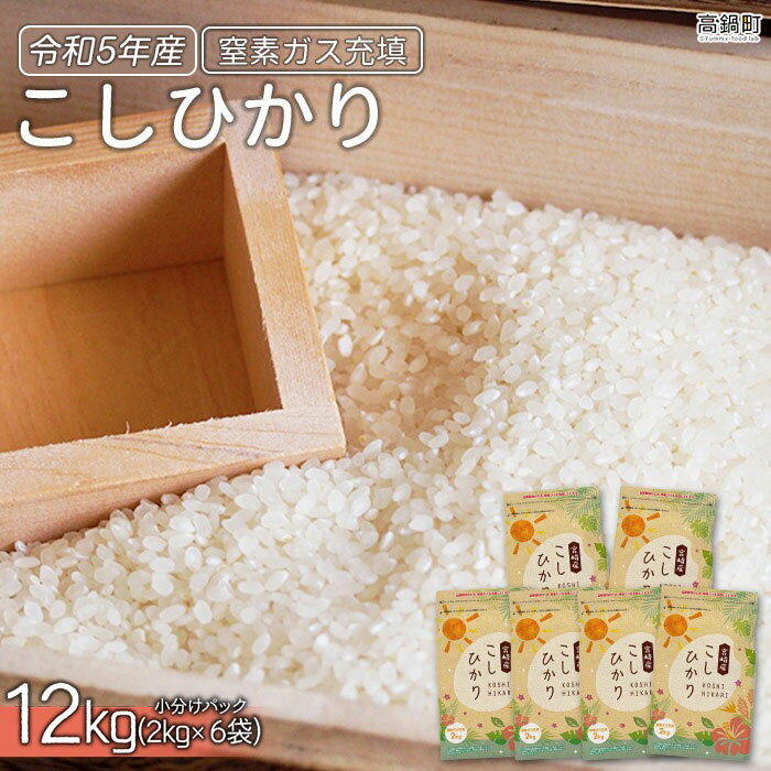 【ふるさと納税】 ＜令和5年産宮崎県産コシヒカリ 2kg×6＞2か月以内に順次出荷 ...