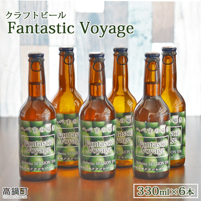 【ふるさと納税】＜クラフトビール Fantastic Voyage 330ml×6本＞※入金確認後、2か月以内に順次出荷します。 ファンタスティックボヤージ お酒 ヘベス 特産品 地ビール 宮崎県 高鍋町【冷蔵】