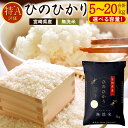 【ふるさと納税】【選べる容量】〈令和7年産 宮崎県産 ヒノヒカリ(無洗米)1袋5kg 計5kg 10kg 15kg 20kg〉2025年11月上旬以降順次出荷 ...