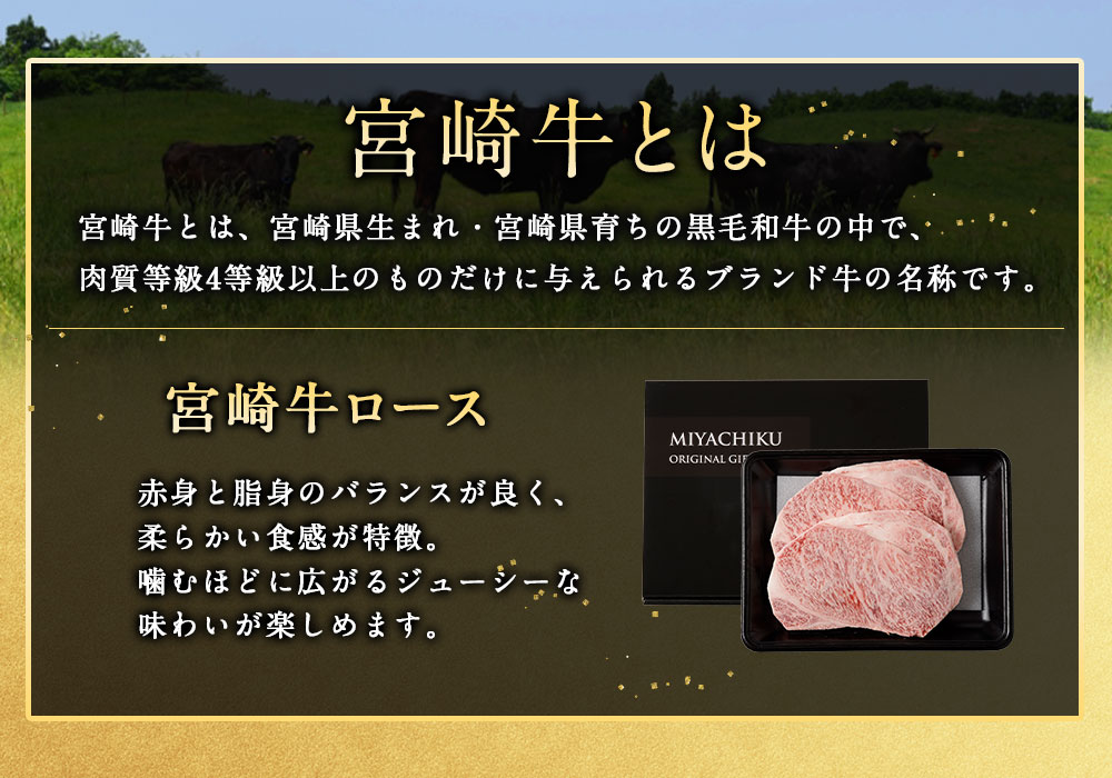 【ふるさと納税】【選べる容量】＜宮崎牛ロースステーキ 1枚 250g or 2枚 500g or 3枚 750g＞入金確認後、翌月末迄に順次出荷 宮崎牛 牛肉 和牛 肉 お肉 牛ロース ロースステーキ ロース ステーキ肉 冷凍 宮崎県 高鍋町 送料無料 新生活応援 卒業祝い 就職祝い 入学 卒業 f454010-takanabe-10001157 宮崎県高鍋町 サンプル画像3