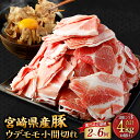 【ふるさと納税】【選べる定期便】<宮崎県産ウデモモ小間切れ 400g×10袋(10袋×2回〜6回)>お申込みの翌月下旬頃に第一回目発送(12月は中旬頃) 計8k...