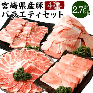 【ふるさと納税】<宮崎県産 豚バラエティセット 2.7kg>2026年2月上旬より順次出荷 豚バラ 豚ロース 肩ロース 豚モモ 豚小間切れ 豚肉 肉 お肉 焼肉 やきにく 炒め物 煮込み 煮物 料理用 冷凍 宮崎県 高鍋町 送料無料 新生活応援 卒業祝い 就職祝い 入学 卒業 お花見 引越し