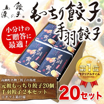 【ふるさと納税】餃子の馬渡＜馬渡のもっちり餃子20個＋宮崎鶏手羽餃子2本×20セット＞※平成30年6月末迄に順次出荷。 送料無料 お取り寄せ 手羽先餃子 小分け 贈答 国産100％ 運動会 パーティー 月曜から夜ふかし 怒り新党 特産品 餃子の馬渡 宮崎県 高鍋町【冷凍】