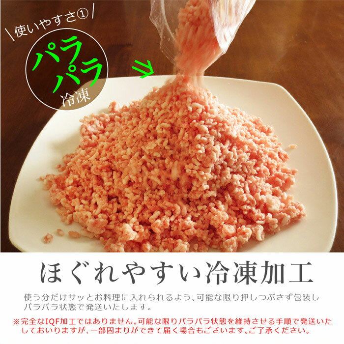 【ふるさと納税】＜宮崎産豚ミンチ4kg＋塩＞※3か月以内に順次出荷します！ 500g×8 豚肉 4,000g ひき肉 挽き肉 挽肉 バラ凍結 ジップ袋 チャック付き袋 パタゴニア湖塩 特産品 宮崎県 高鍋町 【冷凍】