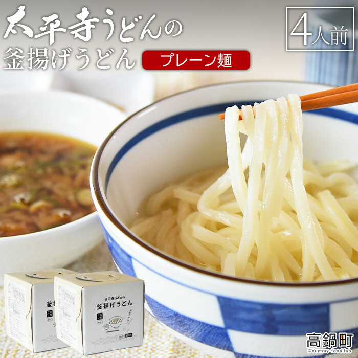 1位! 口コミ数「0件」評価「0」＜太平寺うどんの釜揚げうどん プレーン麺（4人前）＞※入金確認後、翌月末迄に順次出荷します。 麺類 ゆず胡椒 天然だし 無添加 保存食 備蓄･･･ 