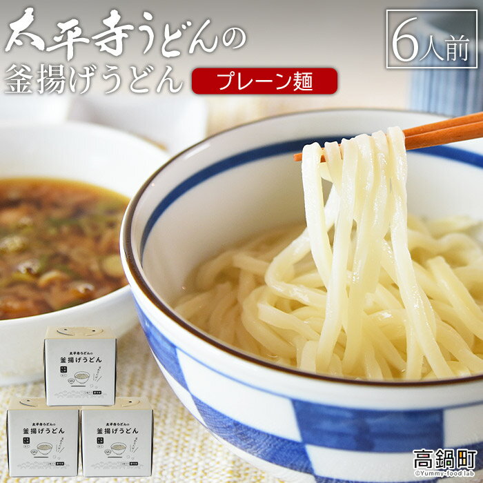 5位! 口コミ数「0件」評価「0」＜太平寺うどんの釜揚げうどん プレーン麺（6人前）＞※入金確認後、翌月末迄に順次出荷します。 麺類 ゆず胡椒 天然だし 無添加 保存食 備蓄･･･ 