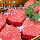 【ふるさと納税】「宮崎県産黒毛和牛」赤身モモステーキ 110...