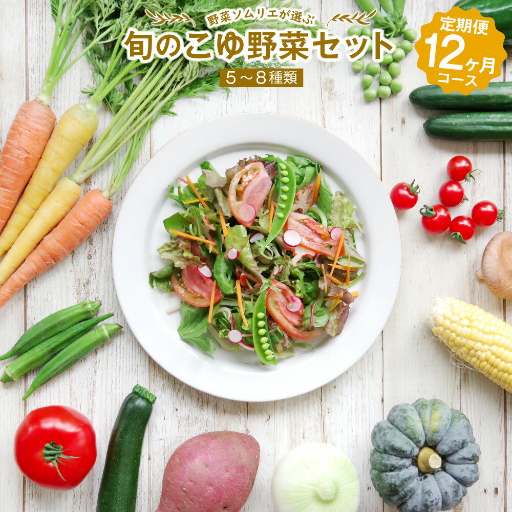 【ふるさと納税】野菜ソムリエが選ぶ 旬のこゆ野菜セット 12ヵ月コース 定期便 5〜8種類 送料無料 盛り合わせ 国産