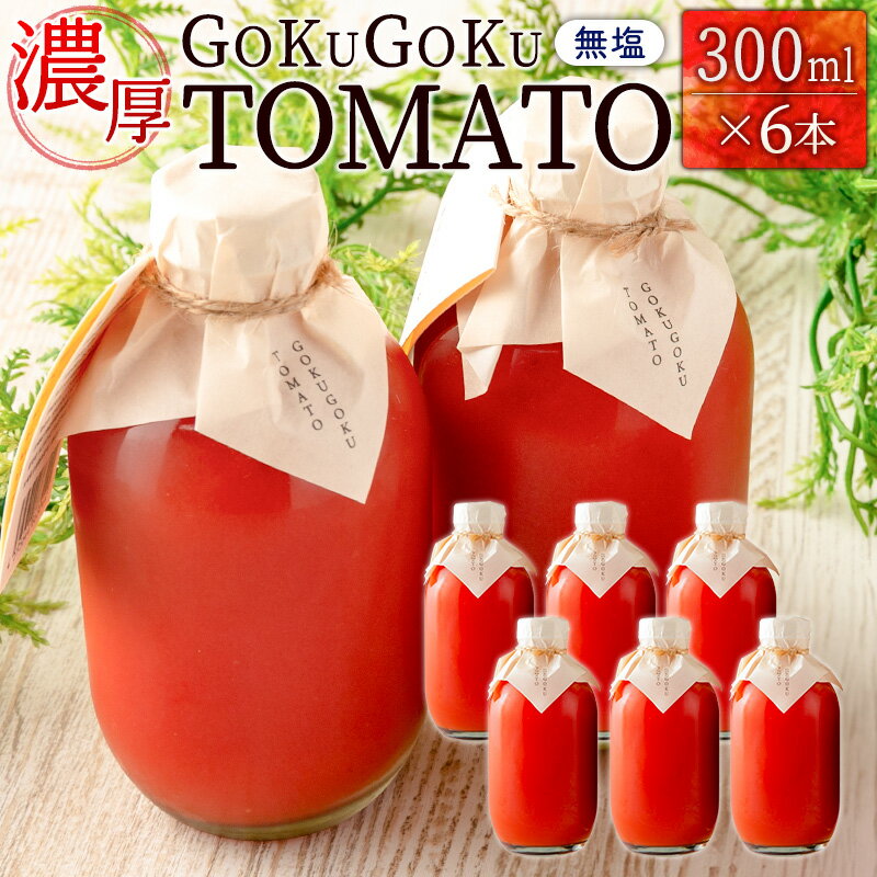 濃厚GOKUGOKU TOMATO（300ml×6本）無塩 トマトジュース