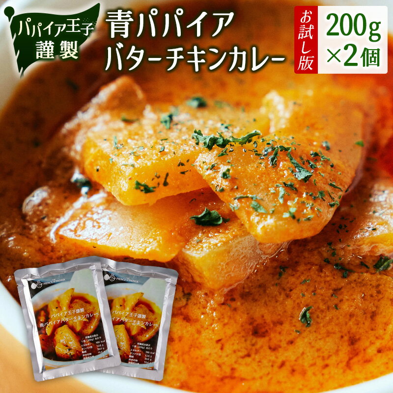 ［お試し］青パパイアバターチキンカレー（200g×2個）ポスト投函