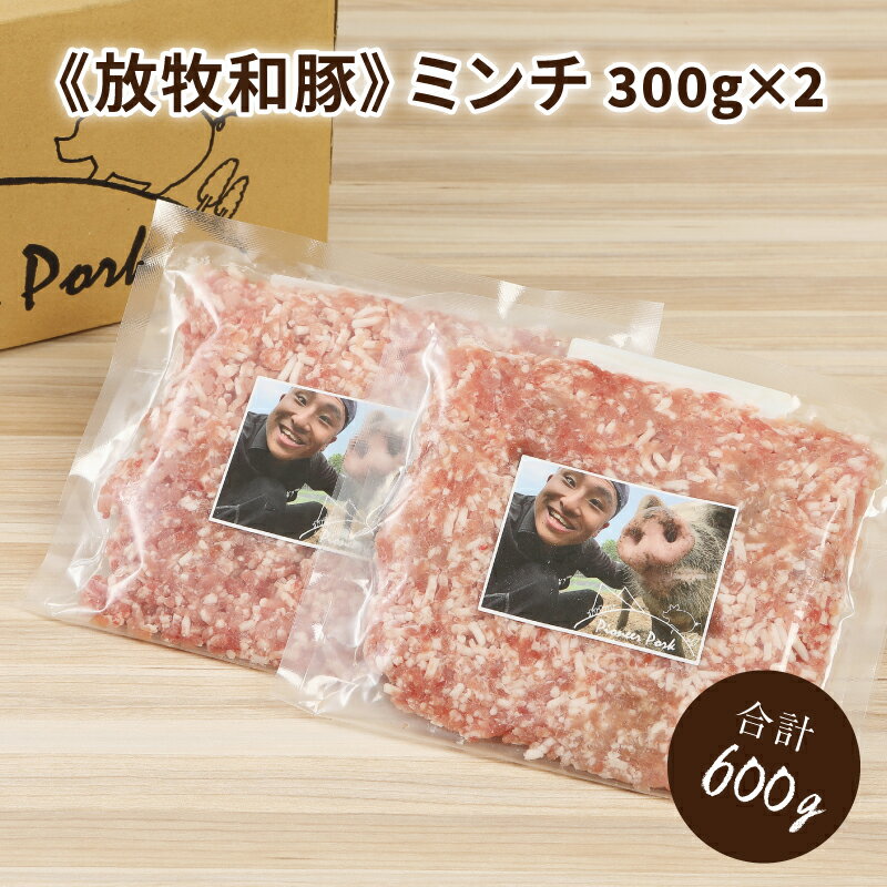 ≪放牧和豚≫ ミンチ300g×2セット【合計600g】 - 国産 豚肉 豚 挽き肉 挽肉 ひき肉 ミンチ 豚ミンチ 冷凍 小分け ハンバーグや麻婆豆腐に 旨味・コク・さっぱり感の放牧和豚 Pioneer Pork(パイオニアポーク) こだわり 送料無料 【宮崎県木城町】