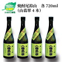 【ふるさと納税】焼酎尾鈴山 山翡翠 720ml×4本 - 本格焼酎米 米焼酎 お酒 おしゃれ アルコール度数25度 米麹(はなかぐら) 米由来のほのかな甘み ほどよく厚みがありバランスの良い味わい 尾鈴山蒸留所 やませみ 送料無料 【宮崎県木城町】