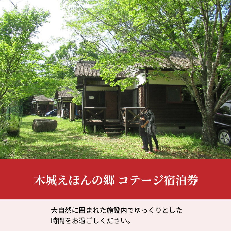 【ふるさと納税】【レビューキャンペーン対象】木城えほんの郷 コテージ宿泊券 - えほんの郷 入場券 付き 自然 絵本 コテージ のんびり 休暇 夏休み 冬休み 長期休暇 宿泊 送料無料 【宮崎県木城町】