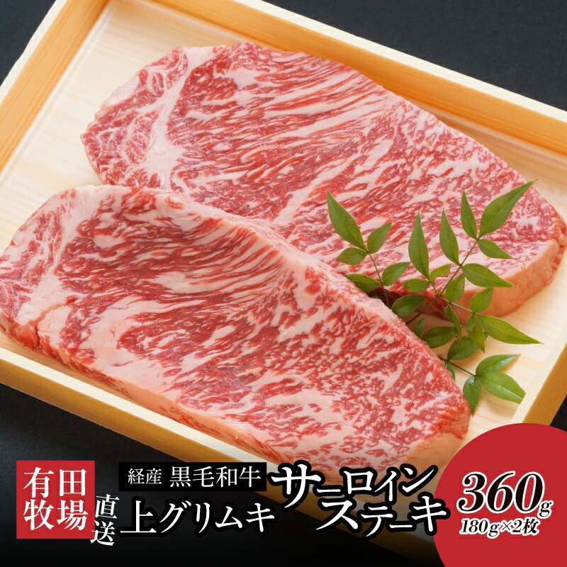 【ふるさと納税】木城ブランチ 木城白木八重牧場育ちの黒毛和牛贅沢の極み芯柱グリムキサーロインステーキ 360g(180g×2枚) - 国産牛肉 ビーフステーキ EMO牛 ステーキ肉 ヘルシー 冷凍 ディナー 送料無料 【宮崎県木城町】