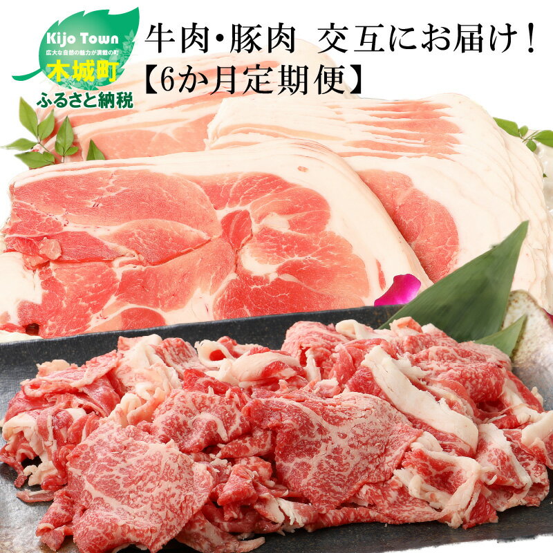 【ふるさと納税】牛肉・豚肉交互にお届け！【6か月定期便】 -