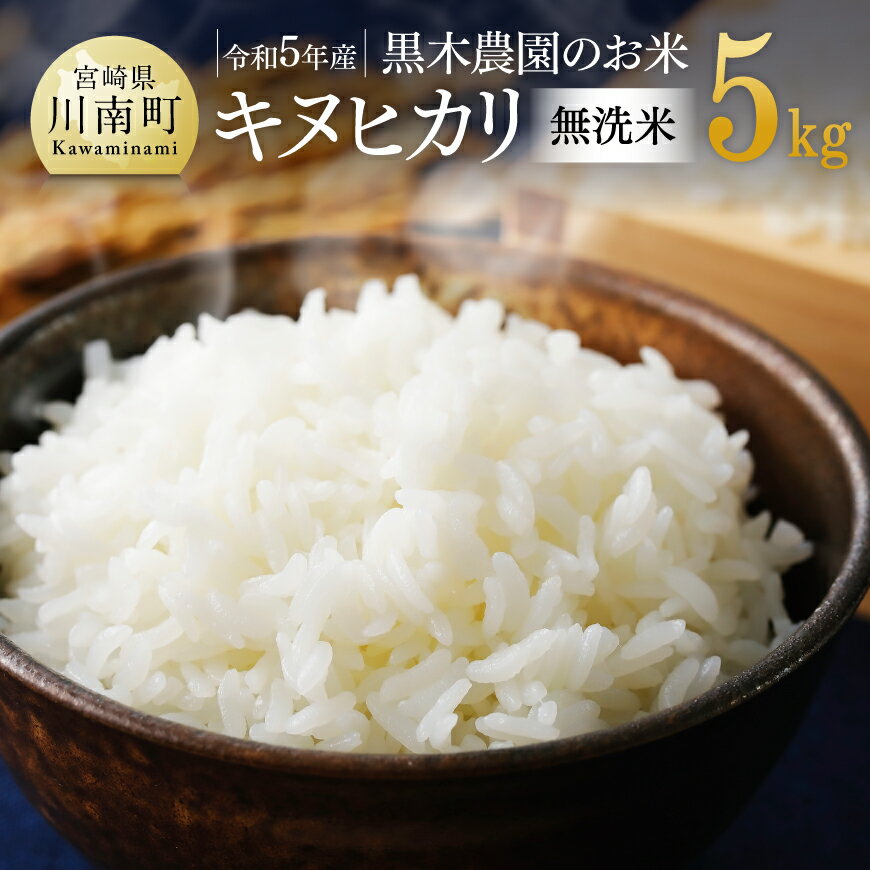 【ふるさと納税】【令和5年産】 黒木農園のお米「キヌヒカリ(無洗米)」 5kg【 米...