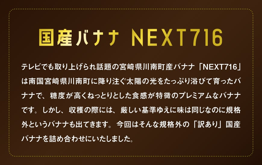 【ふるさと納税】【訳あり】国産バナナ1kg　3ヶ月定期便 ご自宅用や皮ごとスムージーにもオススメ！ G5803 送料無料