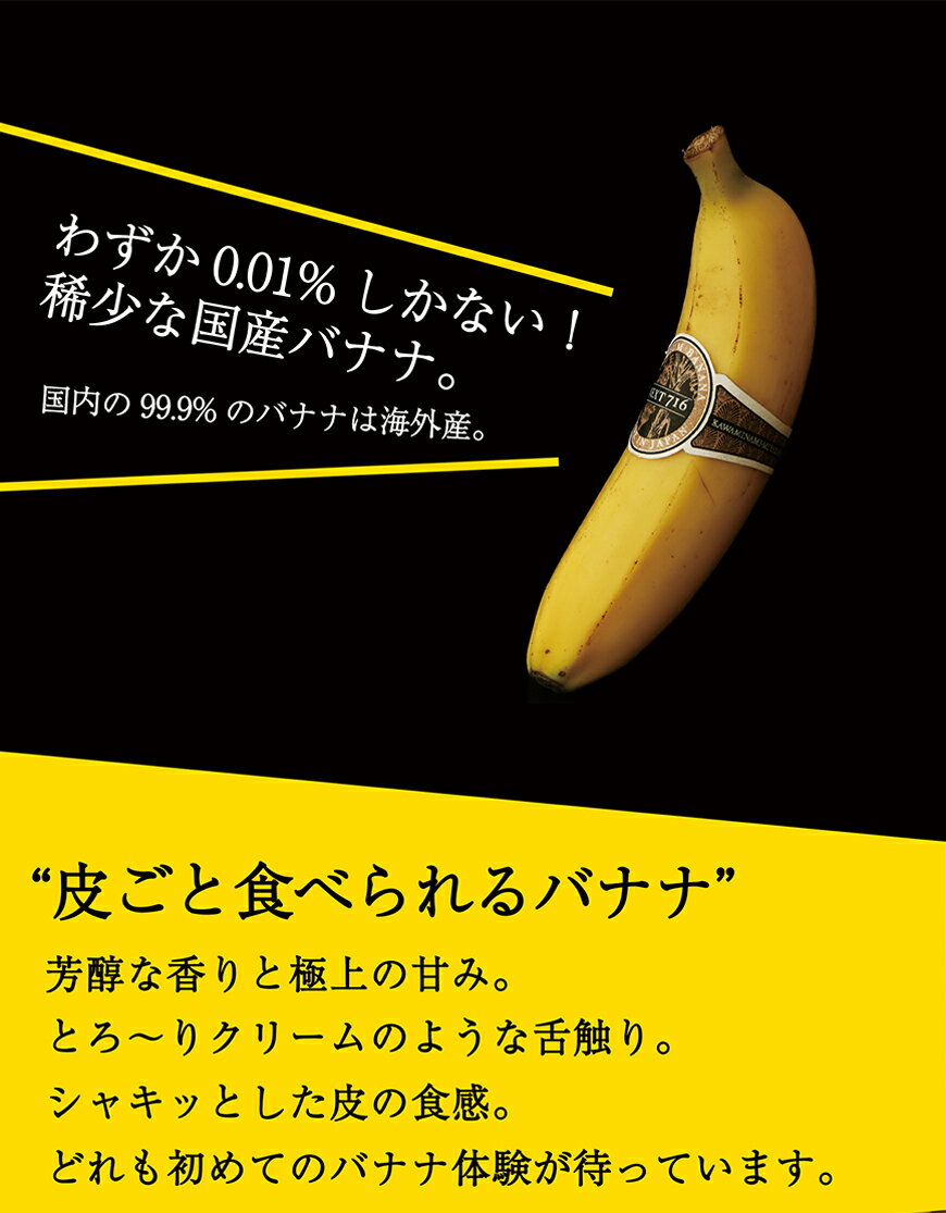 【ふるさと納税】そのままガブリ！皮まで食べられるバナナ「NEXT716」12本入り　生産者こだわりの逸品（レギュラーサイズ：120g〜180g/本）