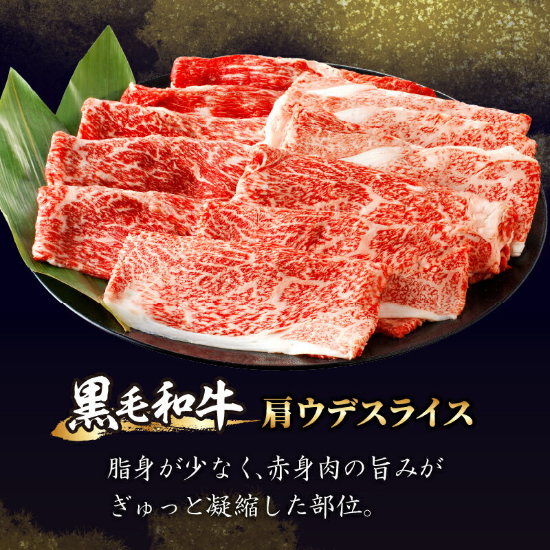 【ふるさと納税】 黒毛和牛 肩ウデスライス 計1kg 牛肉 おかず 国産 ヘルシー 赤身 しゃぶしゃぶ すき焼き 牛丼 バーベキュー キャンプ グランピング 小分け 人気 おすすめ お取り寄せ 詰め合わせ 宮崎県 都農町 送料無料