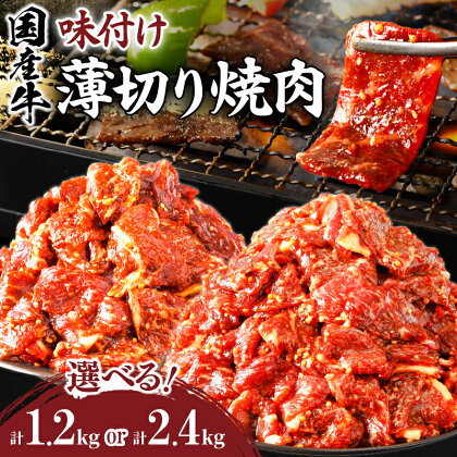 ≪レビューキャンペーン≫ 内容量が選べる 国産牛 味付け薄切り焼肉 牛肉 おかず 国産 簡単調理 グルメ 焼くだけ 焼肉丼 野菜炒め BBQ キャンプ 鉄板焼き 特製タレ 小分け 人気 おすすめ お取り寄せ 詰め合わせ 宮崎県 都農町 送料無料