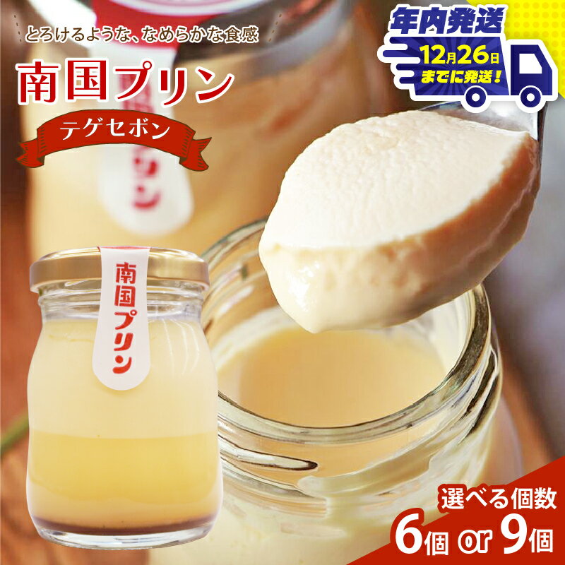 [年内発送][内容量が選べる] 南国プリン テゲセボン 6個 9個 お菓子 おかし 洋菓子 スイーツ デザート おやつ 加工品 食品 国産 ご褒美 お祝い 記念日 ギフト 贈り物 プレゼント バレンタイン ホワイトデー 人気 おすすめ 宮崎県 都農町 送料無料