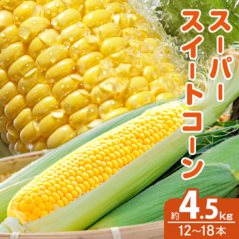 【ふるさと納税】 先行予約 期間限定 スーパースイートコーン 約4.5kg とうもろこし 野菜 サラダ スープ おやつ レンチン 茹で 焼き 産地直送 季節限定 おすそ分け お取り寄せ グルメ おすすめ 食品 生食用 国産 宮崎県 都農町 送料無料