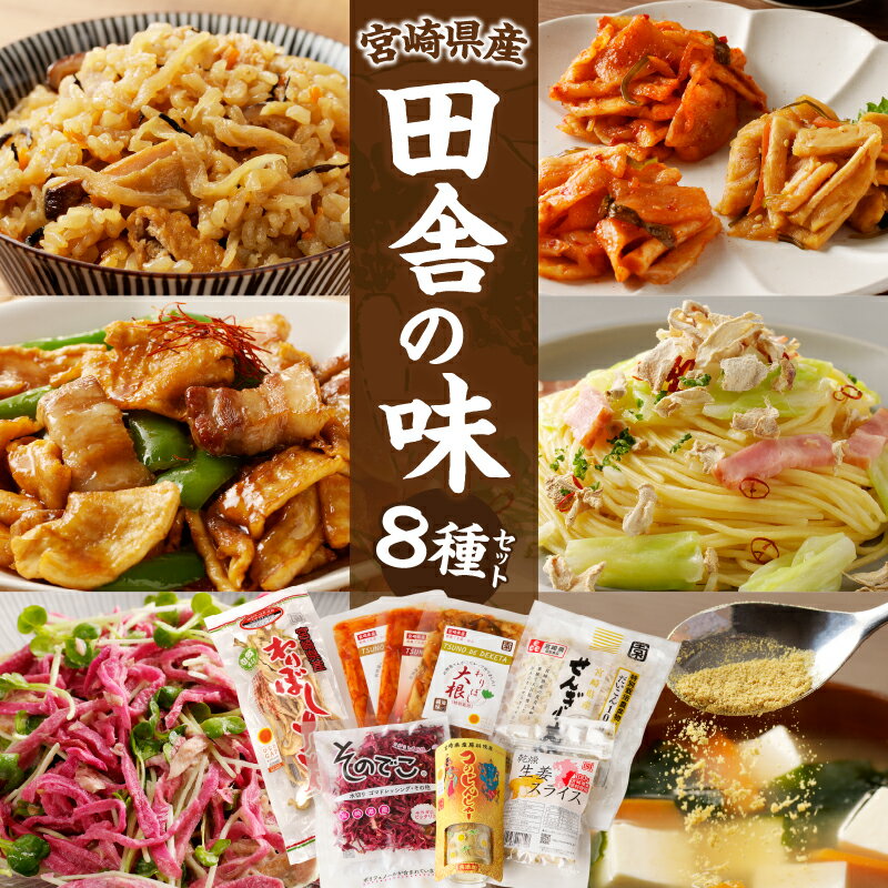 【ふるさと納税】 【2週間以内発送】≪宮崎県産≫ 田舎の味 8種セット 野菜 国産 だいこん ダイコン 千切り大根 わりぼし大根 辛口 キムチ味 サラダ ナムル...