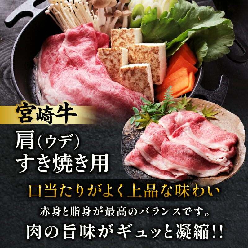 【ふるさと納税】宮崎牛 サーロイン ステーキ ＆ 肩(ウデ) すき焼き用 セット 合計500g 肉 牛肉 国産 A4 スライス 牛丼 肉じゃが 焼肉 しゃぶしゃぶ ブランド牛 おかず 晩ご飯 ご褒美 贅沢 お取り寄せ グルメ 宮崎県 都農町 送料無料