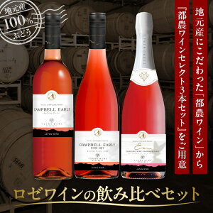 【ふるさと納税】《レビューキャンペーン》 都農ワイン セレクト セット 3本 酒 飲料 アルコール 国産 飲み比べ 赤ワイン ロゼ 甘口 辛口 ドライ 食前酒 食中酒 スパークリング ぶどう ご褒美 パーティー お祝 記念日 家呑み お取り寄せ グルメ 宮崎県 都農町 送料無料