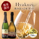 【ふるさと納税】先行予約【期間・数量限定】Hyakuzi 飲み比べ 2本 セット 酒 飲料 アルコール 国産 スパークリング WINE ぶどう ご褒美 お祝 記念日 晩酌 お取り寄せ 人気 おすすめ BBQ バーベキュー グランピング 贈答品 都農ワイン 宮崎県 都農町 送料無料