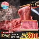 【ふるさと納税】【内容量が選べる】宮崎牛 ロース スライス 400g 800g 肉 牛肉 国産 牛 ブランド牛 和牛 食品 母の日 父の日 ディナー ロース す...