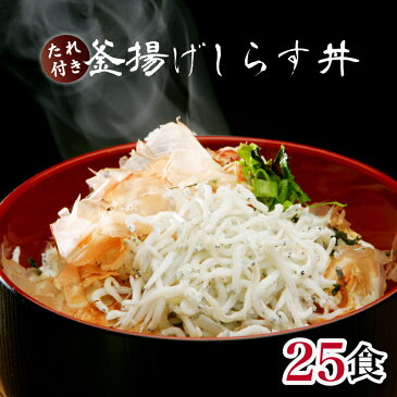 【ふるさと納税】E-5 釜揚げしらす丼25食（たれ付）　冷凍　宮崎県門川町　送料無料