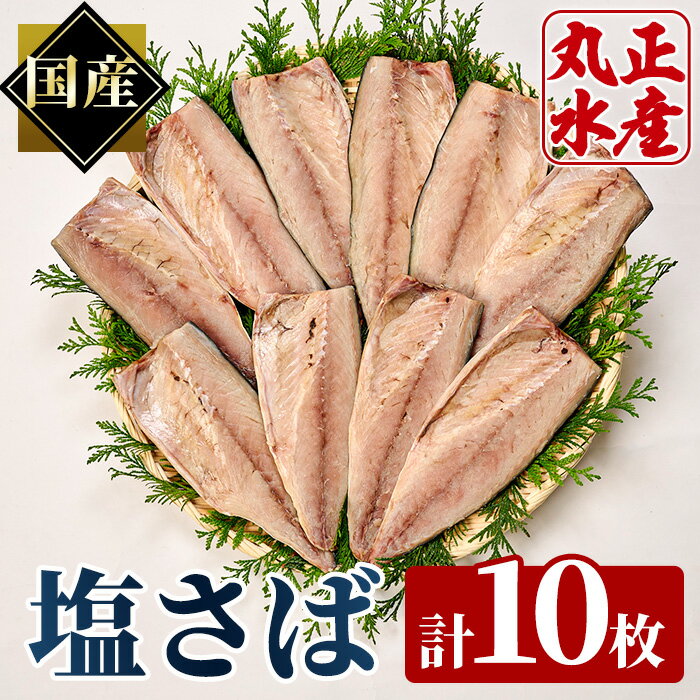 13位! 口コミ数「0件」評価「0」特大塩さば(10枚) 鯖 サバ 焼き魚 簡単 時短 おかず お弁当 国産 冷凍 宮崎県 門川町【AW-35】【丸正水産】