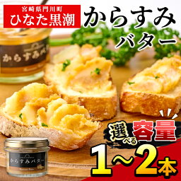 【ふるさと納税】＜内容量が選べる！＞からすみバター(1～2本)カラスミ からすみ バター 料理 パン 調味料 魚卵 珍味 トッピング 具材【B-15・B-16】【SA・Te黒潮】