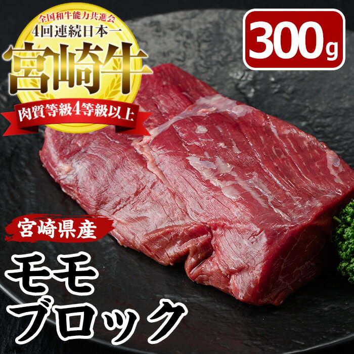 10位! 口コミ数「0件」評価「0」宮崎牛 ローストビーフ用 モモ ブロック(計300g)国産 牛肉 お肉 冷凍 黒毛和牛 ブランド和牛【MF-3】【エムファーム】