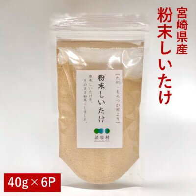 宮崎県産 粉末 しいたけ 40g×6パック [ 乾物 干し椎茸 粉末しいたけ 原木しいたけ だし 隠し味 お味噌汁 しいたけ茶 無添加 天然素材 宮崎県産 国産 ]