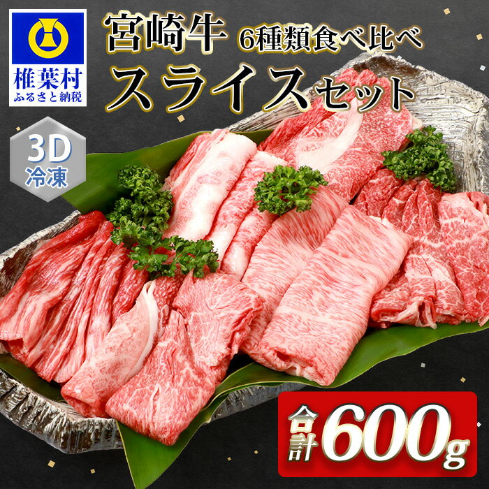 宮崎牛 6部位 食べ比べ スライスセット 宮崎県産 肉 和牛 黒毛和牛 国産 冷凍 父 母 敬老 お祝い 内祝い お中元 お歳暮 贈り物 ギフト 誕生日 ブランド牛 BBQ キャンプ 冷凍 焼き肉 すきやき しゃぶしゃぶ 肩ロース バラ モモ ウデ ロース ヒレ